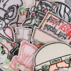 Strawberry computer embroidery label cartoon animation embroidery badge clothing accessories shoes hats handmade journal accessories patch badge sticker