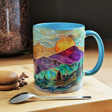 �羳�¿�Stained Glass Mountain Mug��ɫ����ɽ�������R�˱�