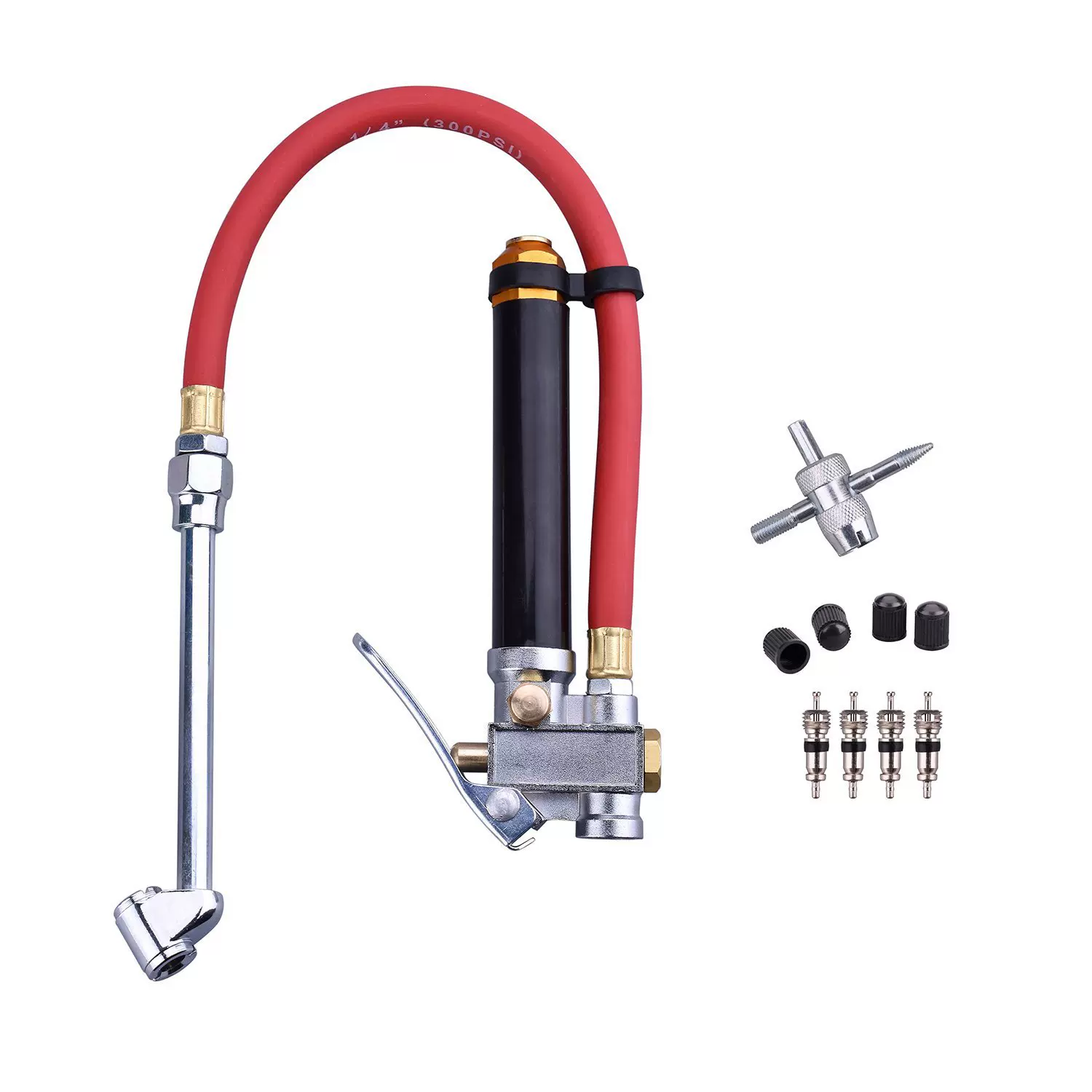 汽车轮胎手握式充气胎压枪 带气尺 标尺 多功能耐用万向胎压枪