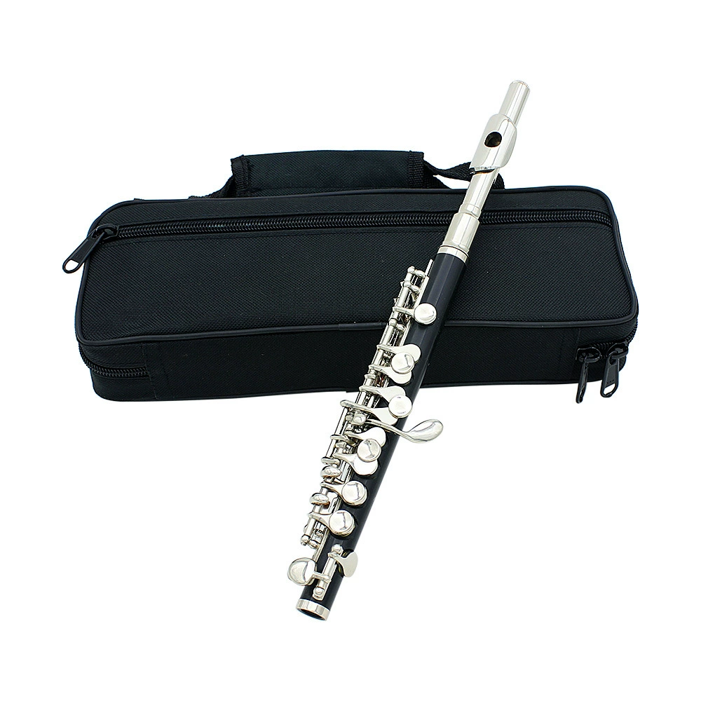 Cross-border supply of C-key piccolo bakelite body, professional performance-grade silver-plated piccolo, black Western musical instrument flute