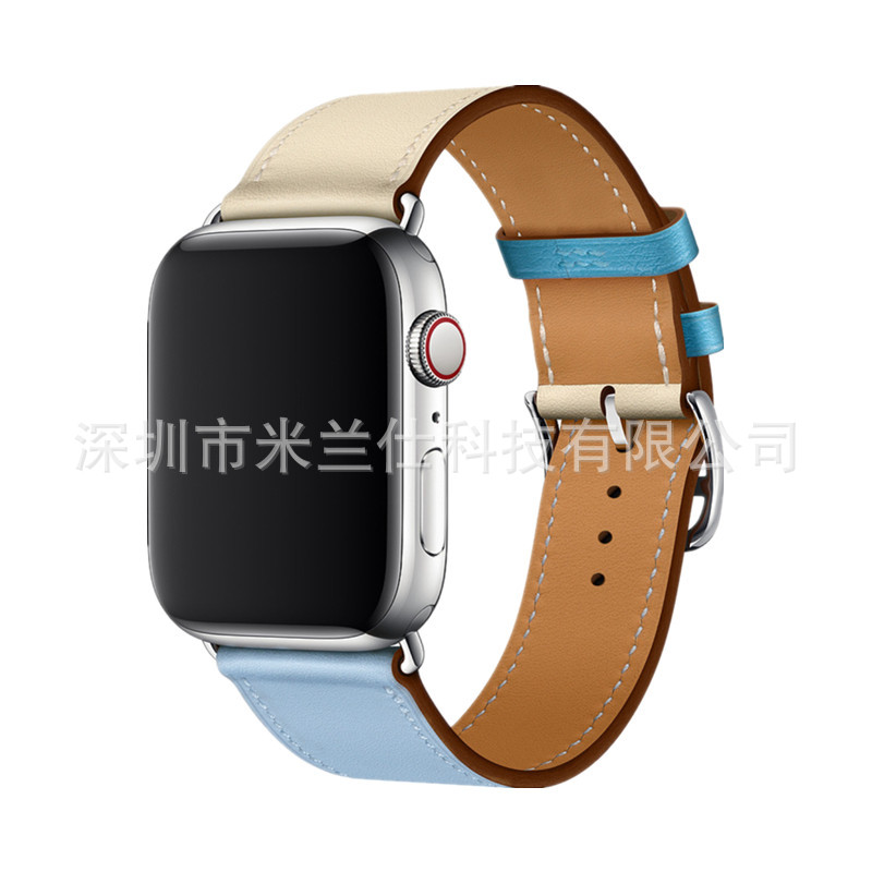 Adecuado para Apple Watch applewatch Correa S9 cuero genuino iwatch456789SE deportes ultra2 fabricante