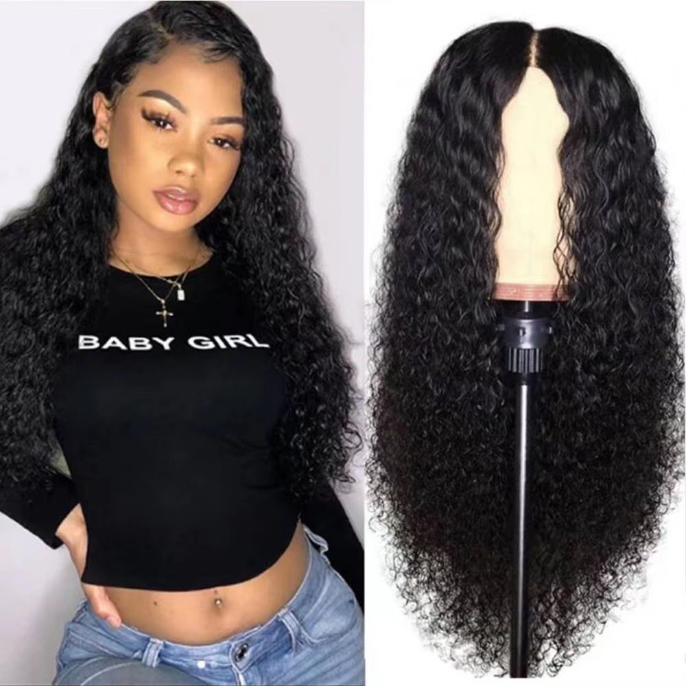 African Wigs For Women Long Curly Hair Synthetic Fiber Cornrow Perm Small Curls Full Head Synthetic Clip-in_voghion.com
