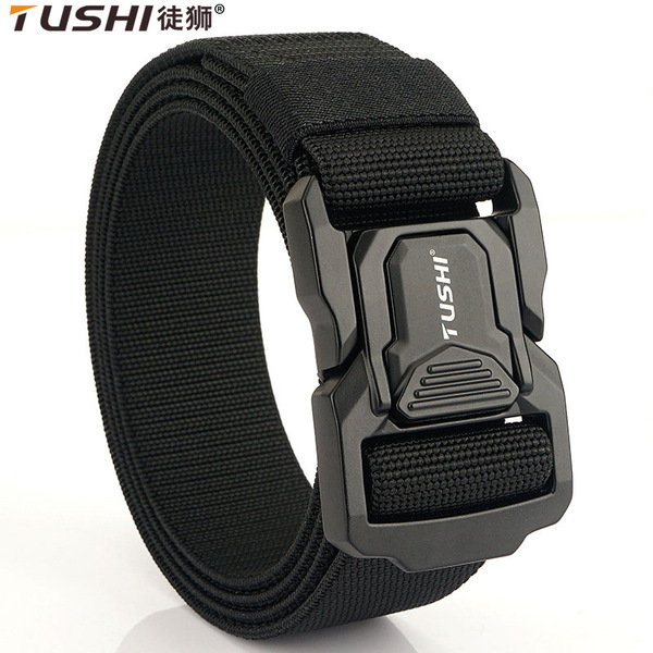 men's metal fast elastic belt with clasp