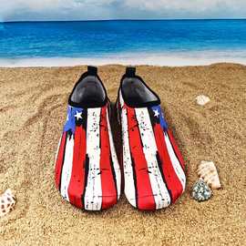 沙滩鞋女男成人速干防沙潜水瑜伽鞋印花袜防滑软底游泳溯溪涉水