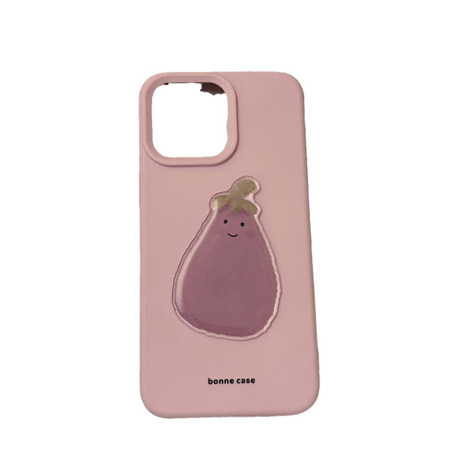 Simple y linda berenjena morada para Apple 16promax funda para teléfono de silicona iPhone15/14 niñas 13p