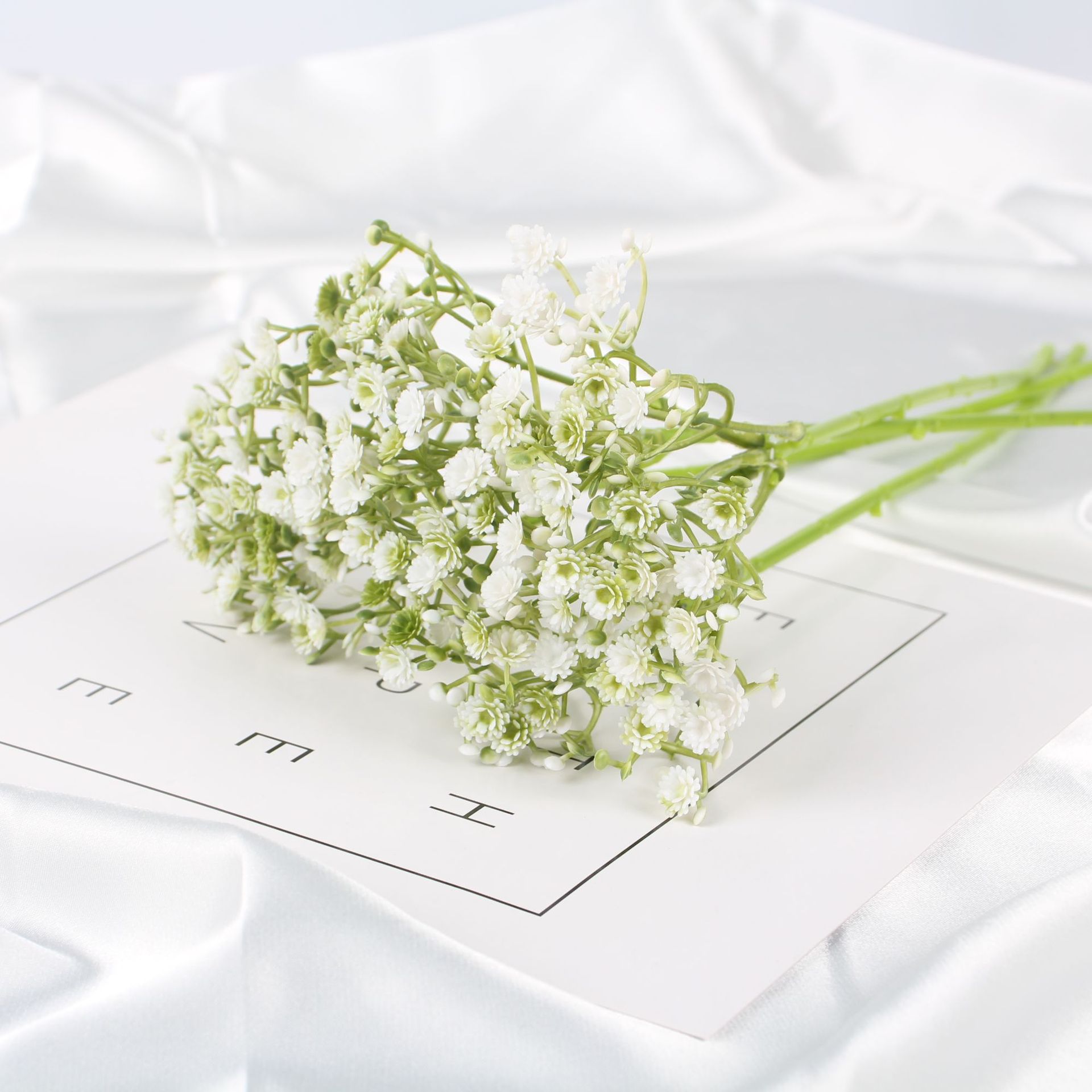 단일 긴 안개꽃 흰색