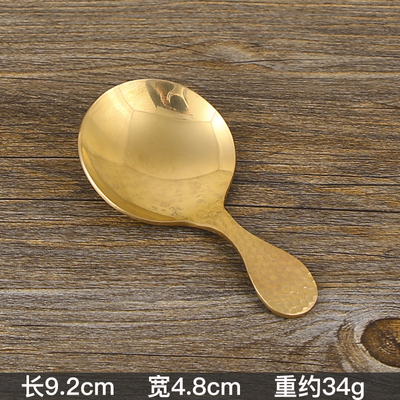 해머 포인트 짧은 손잡이 큰 둥근 머리 숟가락