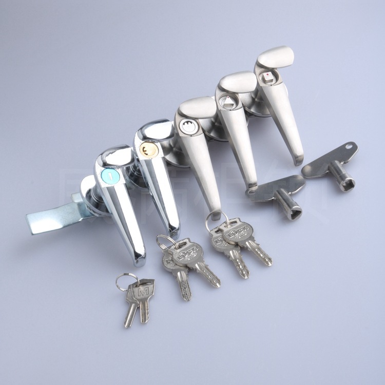 威满柜锁 MS308-3C铜 户外配电柜 机箱机柜门锁 不锈钢把手锁