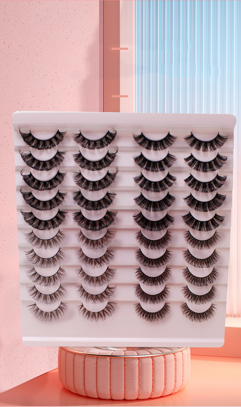 Basic Solid Color Chemical Fiber False Eyelashes 1 Piece display picture 2