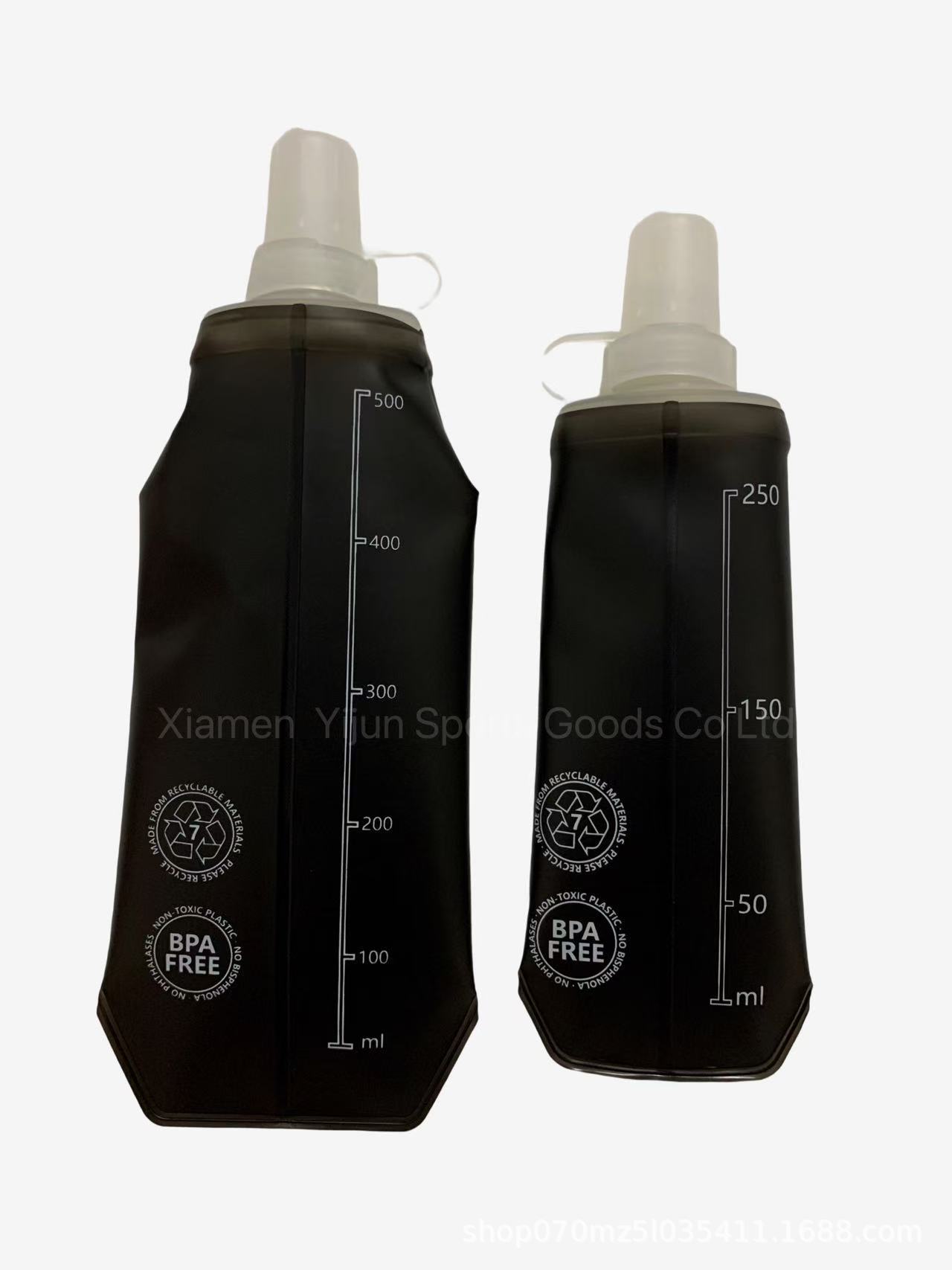 Manufacturer wholesale cross-border spot outdoor sports foldable TPU custom soft water bottle marathon running and cycling