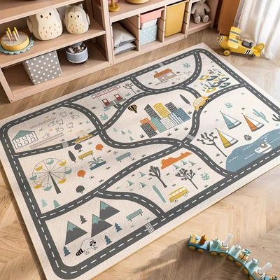 Avtomobil döşəmə paspasları, Crawling Mat - desert-city-4060cm-not-recommend-size-is-too-small