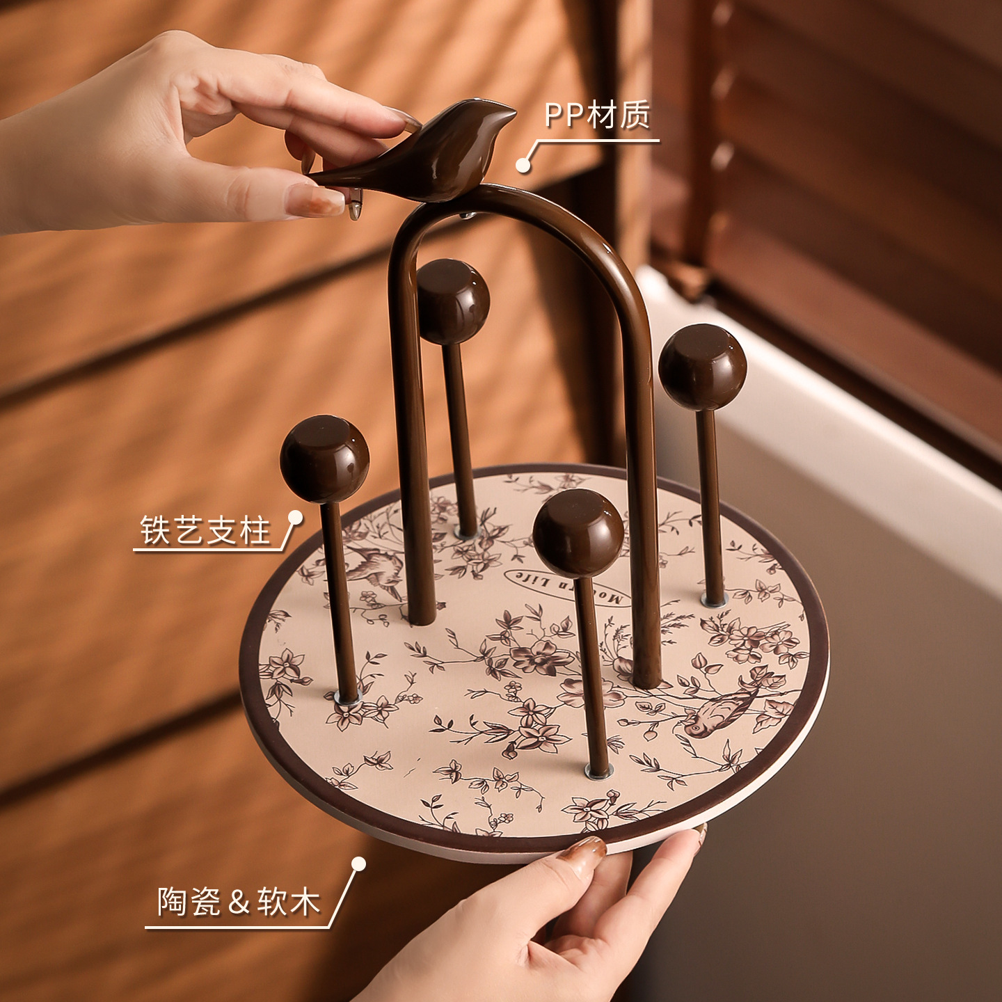 Youyijia Magpie on the Branch Cup Set High-End Gift Box for Guests, Tea Cups for Housewarming, New Home, Wedding, and Dowry Gifts