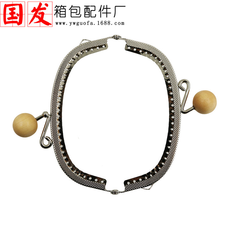 12.5cm de orejas de madera en relieve de arco oro 20MM cabeza de perlas de bobinado [plateada] bolsa de oro