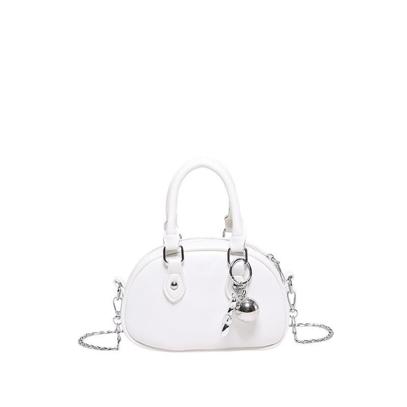 2024 nuevo temperamento diseño de moda bolso de hombro de color sólido estilo retro cremallera concha textura mochila