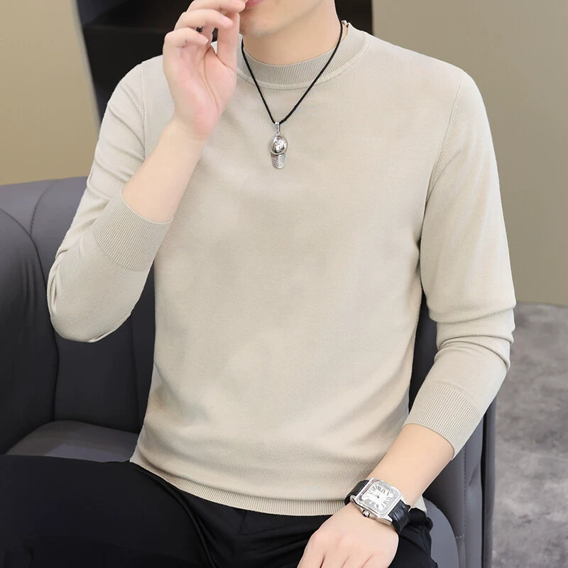 Spring trend sweatshirt with a round collar, long-sleeve, oversize