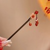 Advanced Chinese hairpin with tassels, hairgrip, Hanfu, hair accessory, Chinese style, high-quality style, bright catchy style