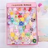 Cute children's cartoon resin for kindergarten, ring, jewelry, flowered, Aliexpress