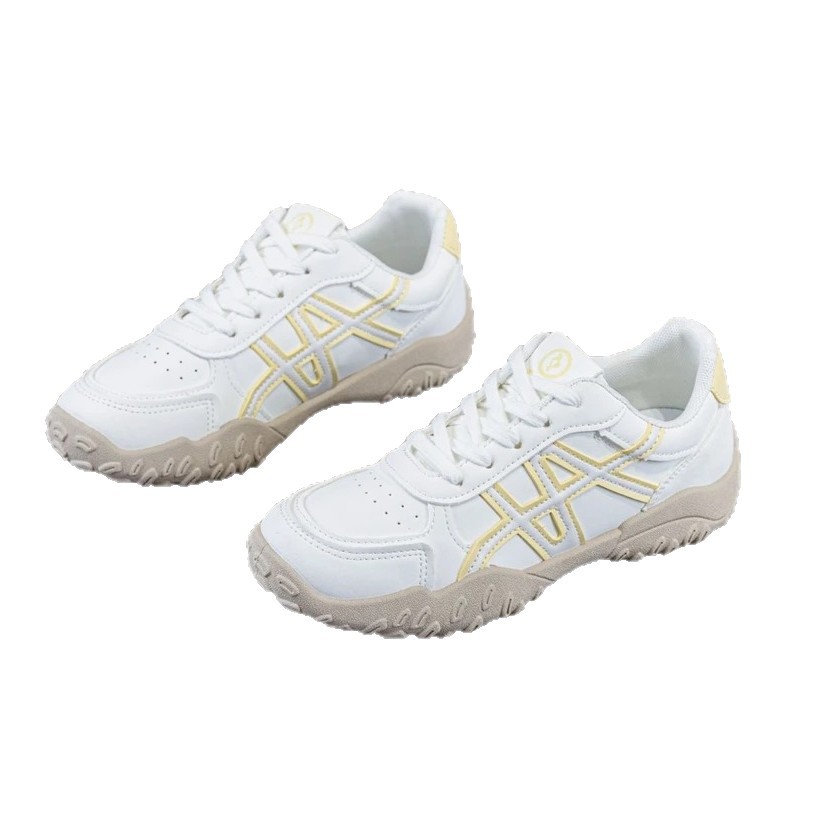 2026 primavera y otoño nuevos zapatos blancos delgados con suela suave ligera zapatos deportivos casuales de altura interior de malla transpirable zapatos de entrenamiento