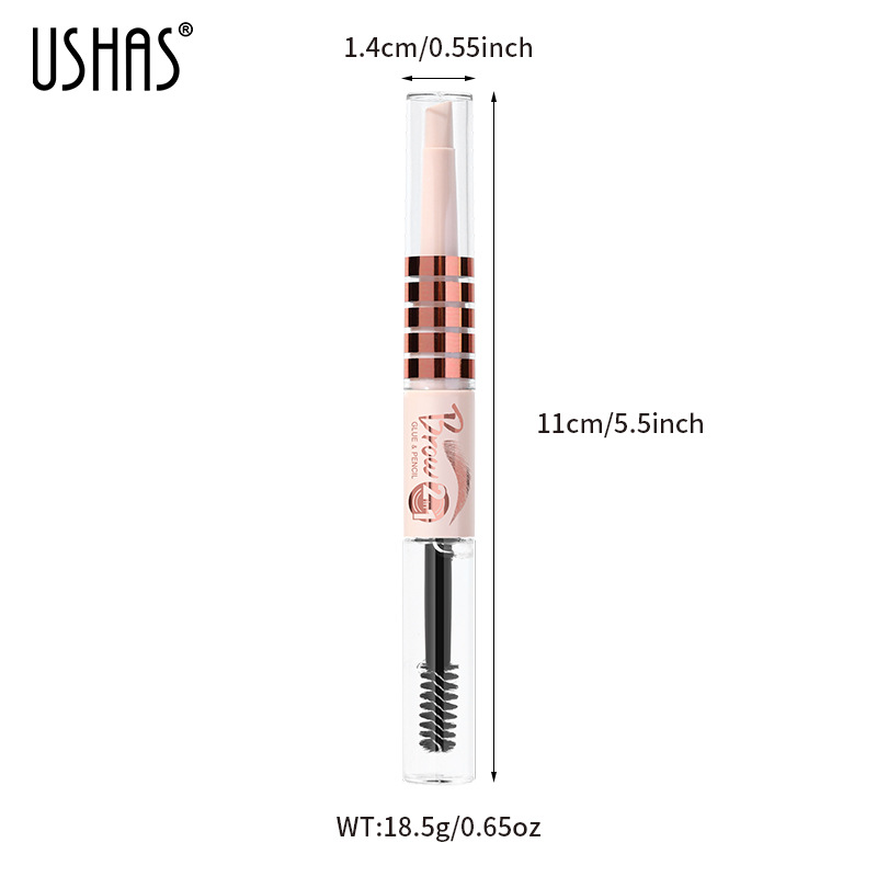 USHAS European and American Cross-border spot lápiz de cejas combinación de pegamento para cejas, resistente al agua, duradero, sin manchas, sin decoloración, EB026-MIX