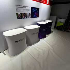 工厂直供便携发光展台广告桌前台展示架卡布展示台快展柜