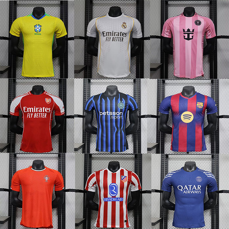 2526 Player Shirts Barcelona Real Madrid Brazil Arsenal T-Shirts Chelsea Bayern Paris Miami Mexico Jerseys