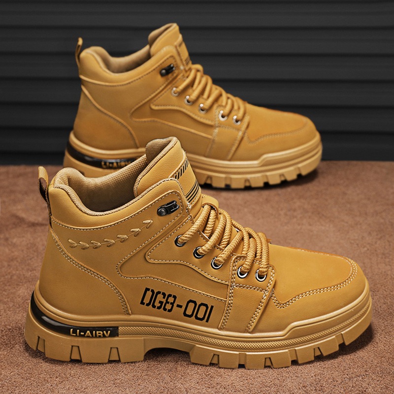 Zapatos de estilo británico para hombres con suela gruesa aumentada botas Martin para hombres zapatos de moda de alto nivel para hombres 2024 otoño y invierno zapatos de motocicleta