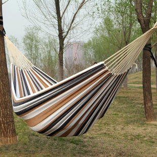 Outdoor Leisure Hammock Parachute Cloth Canvas Thickened Single and Double Travel Anti-Rollover Rocking Bed Swing