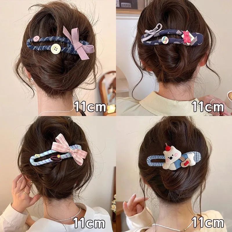 女性の後頭部用のかわいい犬のヘアピン 2025 新しいホットスタイルのハイエンドヘアピンカモノハシクリップ漫画の頭飾り|undefined