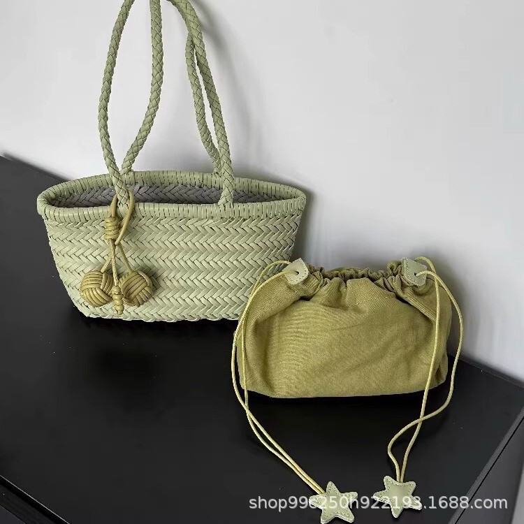 Hand-Woven Bags, Small Vegetable Baskets, French Retro Star Bags, Underarm Bags, Handbags, Shoulder Bags Hand-Woven Bags, Small Vegetable Baskets, French Retro Star Bags, Underarm Bags, Handbags, Shoulder Bags