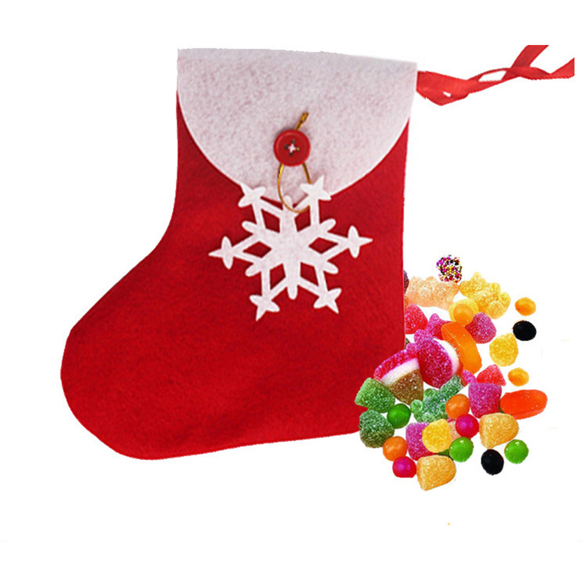 Transfronteriza nuevas decoraciones de Navidad copo de nieve Calcetines de Navidad árbol de Navidad adornos regalo bolsa Navidad niños regalos