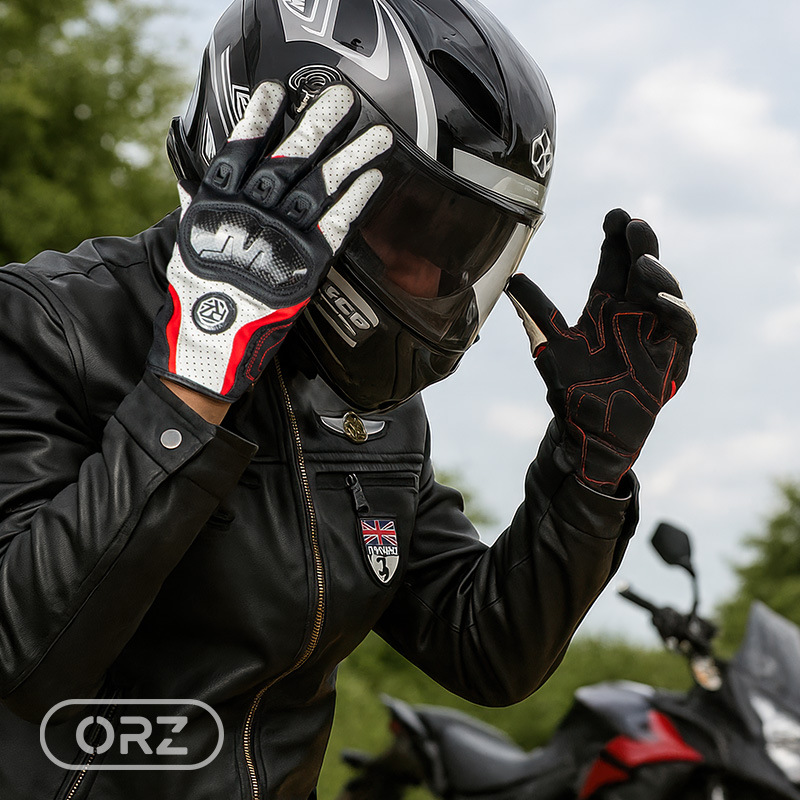 Motocicleta Guantes de verano Fibra de carbono Finger Full Finger Locomotora Cabalgando Anti-caída Ropa de protección de caballero Four Seasons Universal
