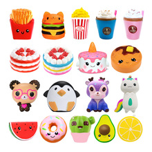 Jumbo Kawaii Popcorn Fries Panda Squishy Cake Deer Milk Sque