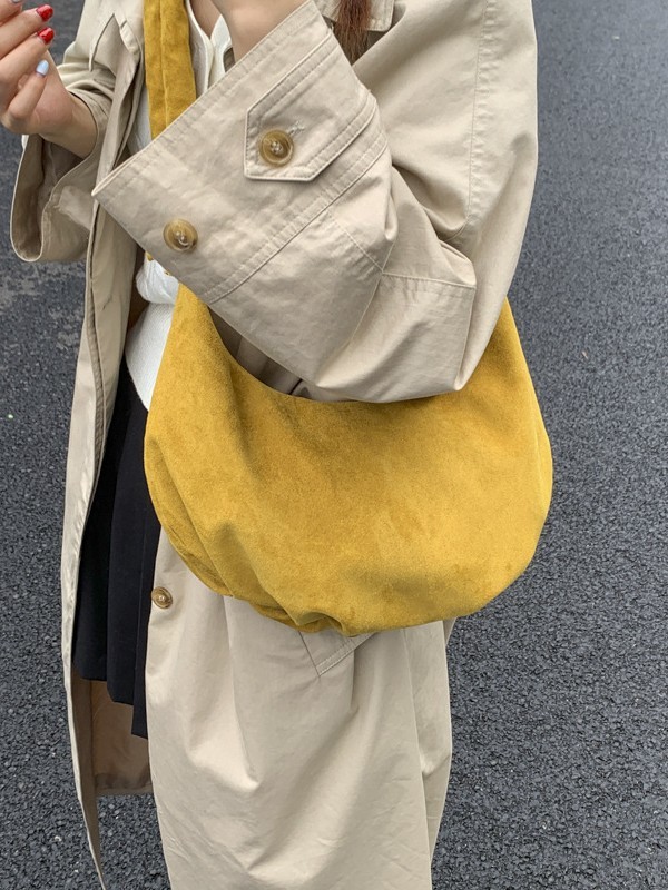 时尚约姿褶皱磨砂腋下包包女韩系大容量单肩包百搭休闲复古云朵包|undefined