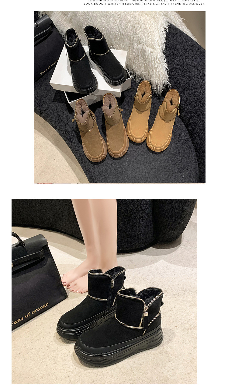 2023 Winter New Thick Bottom Plush and Thick Warmth Northeast Cotton Boots_voghion.com