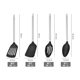 Factory wholesale stainless steel handle kitchenware suit nylon spatula cooking spatula cooking spatula nylon kitchenware 7 piece set
