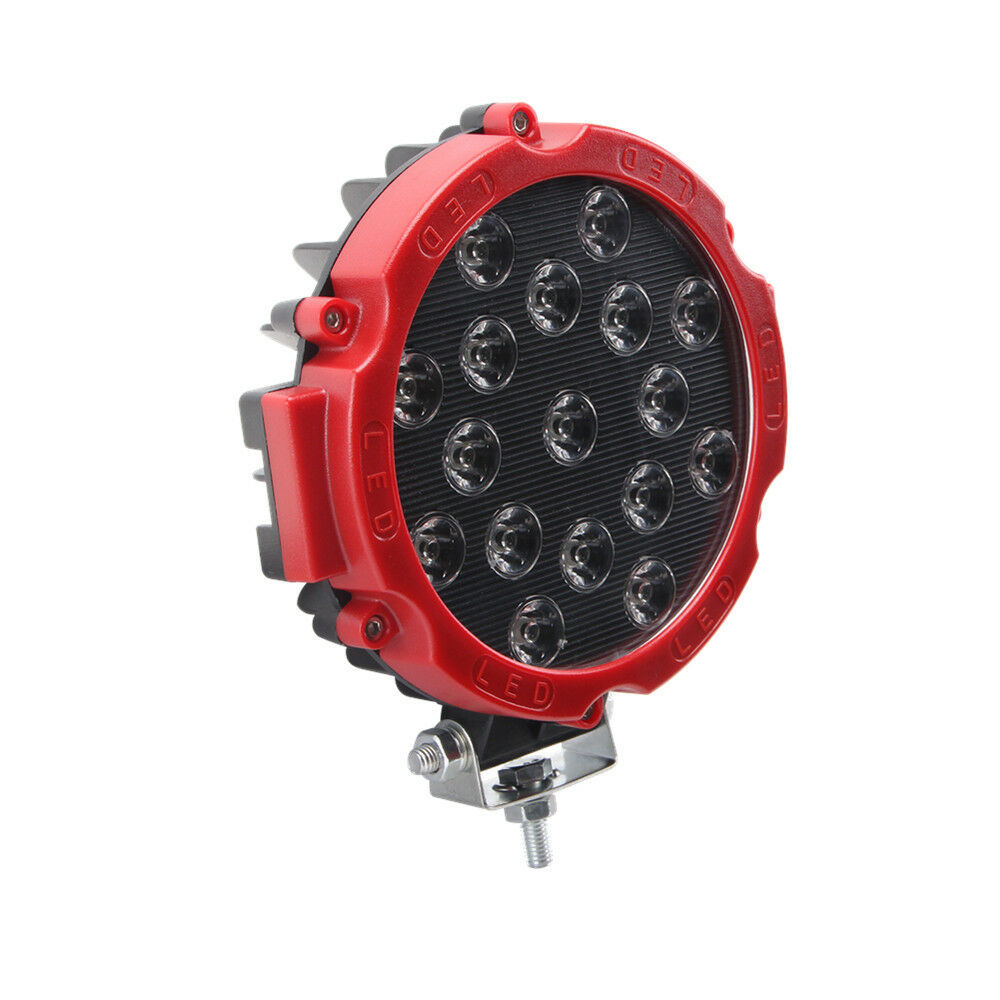 Auto LED Spotlight SUV 51W Negro 17LED Work Light ATV 4wd Bumper Fog Light 7 pulgadas