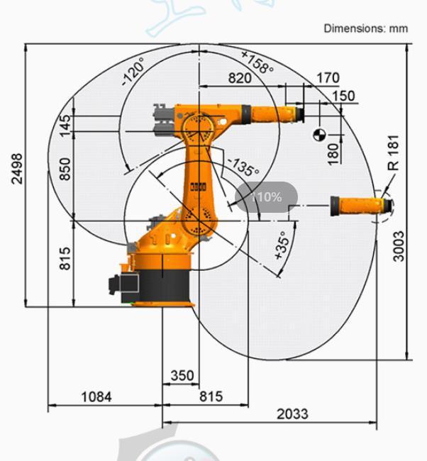 库卡机器人 KR60-3 负载60kg 臂长2033mm 适用于铸造设计
