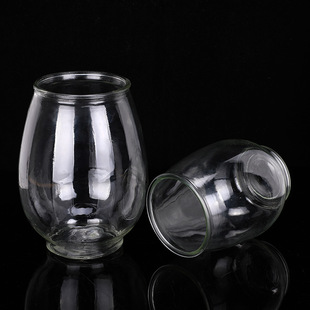 Large and Small Dragon Egg Glass Hydroponic Vase Rich Bamboo Plant Green Rose Vase Fish Tank Flower Pot Decorative Flower Arranging Apparatus
