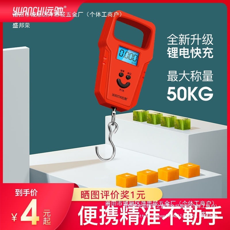 手提秤50KG电子秤家用吊钩称重100斤快递称迷你称商用称其他