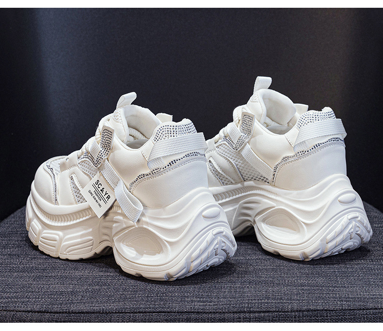 Giày sneaker chunky nữ đế dày độn cao bên trong phong cách thời trang mạng mới hè 2026 — M2831 màu tím, M2831 bạc, M 2831m màu chi tiết 29