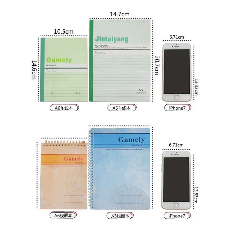 A5 coil book (side) 50 pages of notepad this diary notebook office supplies wholesale