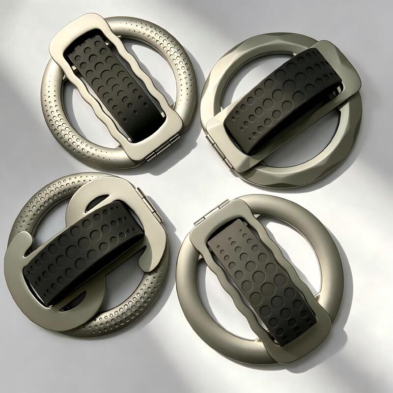 New Magsafe Silicone Ring Stand with Zinc Alloy Foldable Magnetic Phone Holder Collection New Magsafe Silicone Ring Stand with Zinc Alloy Foldable Magnetic Phone Holder Collection