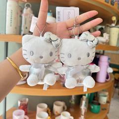 卡通热卖韩国限定版银色KT挂件猫咪挂件公仔女生背包挂饰批发