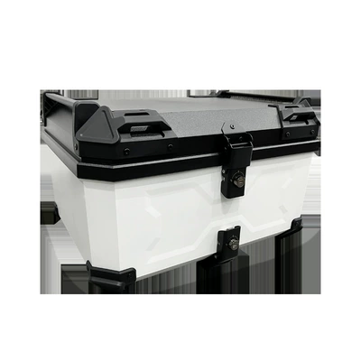Factory Direct Sales Motorcycle Trunk Large Capacity New Plastic Abs Trunk Waterproof and Anti-Fall Trunk Storage Box (Motorcycle trunk) - white-abs-58l-tail-box