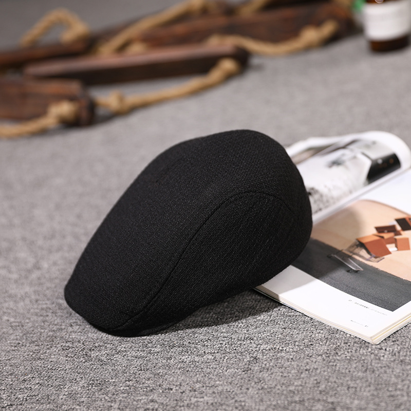 Sombrero de los hombres de primavera y verano nuevo de mediana edad y ancianos hacia adelante sombrero transpirable a prueba de sol delgada gorra de pico boina británica sombrero de pintor