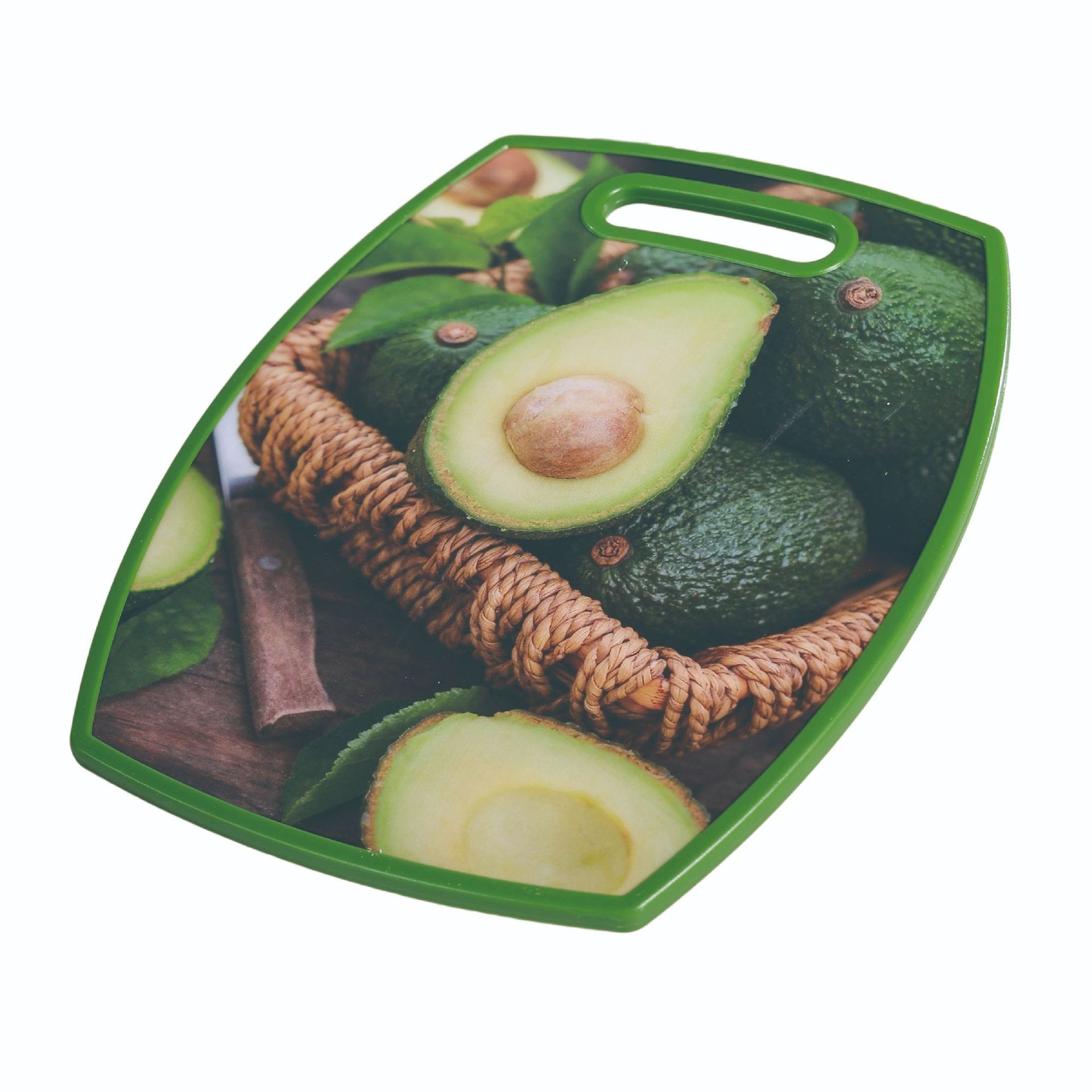 Patrón de aguacate creativo tablero de corte de verduras de grado alimenticio antibacteriano antimoque PP tablero de corte de plástico tablero de cocina antideslizante image 5