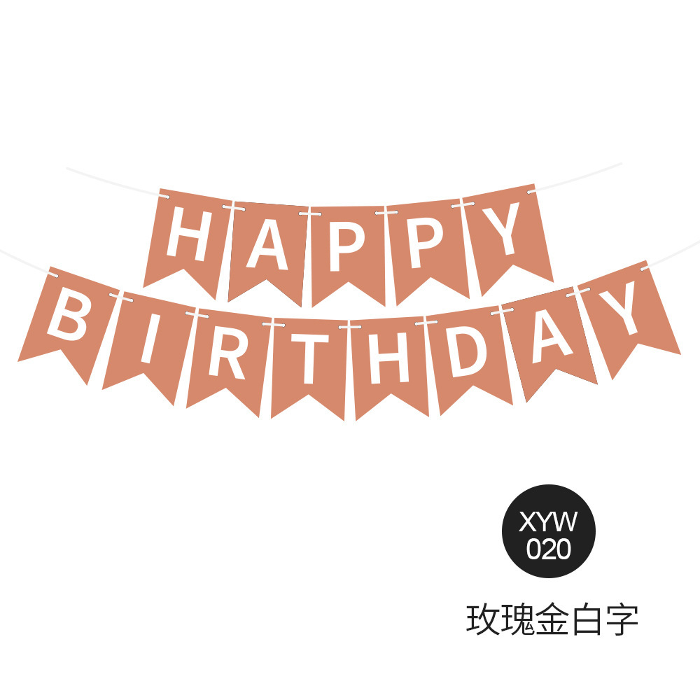 Feliz cumpleaños pequeña bandera de cola de golondrina niños letras felices cumpleaños bandera de cola de pescado artículos de decoración de fiesta