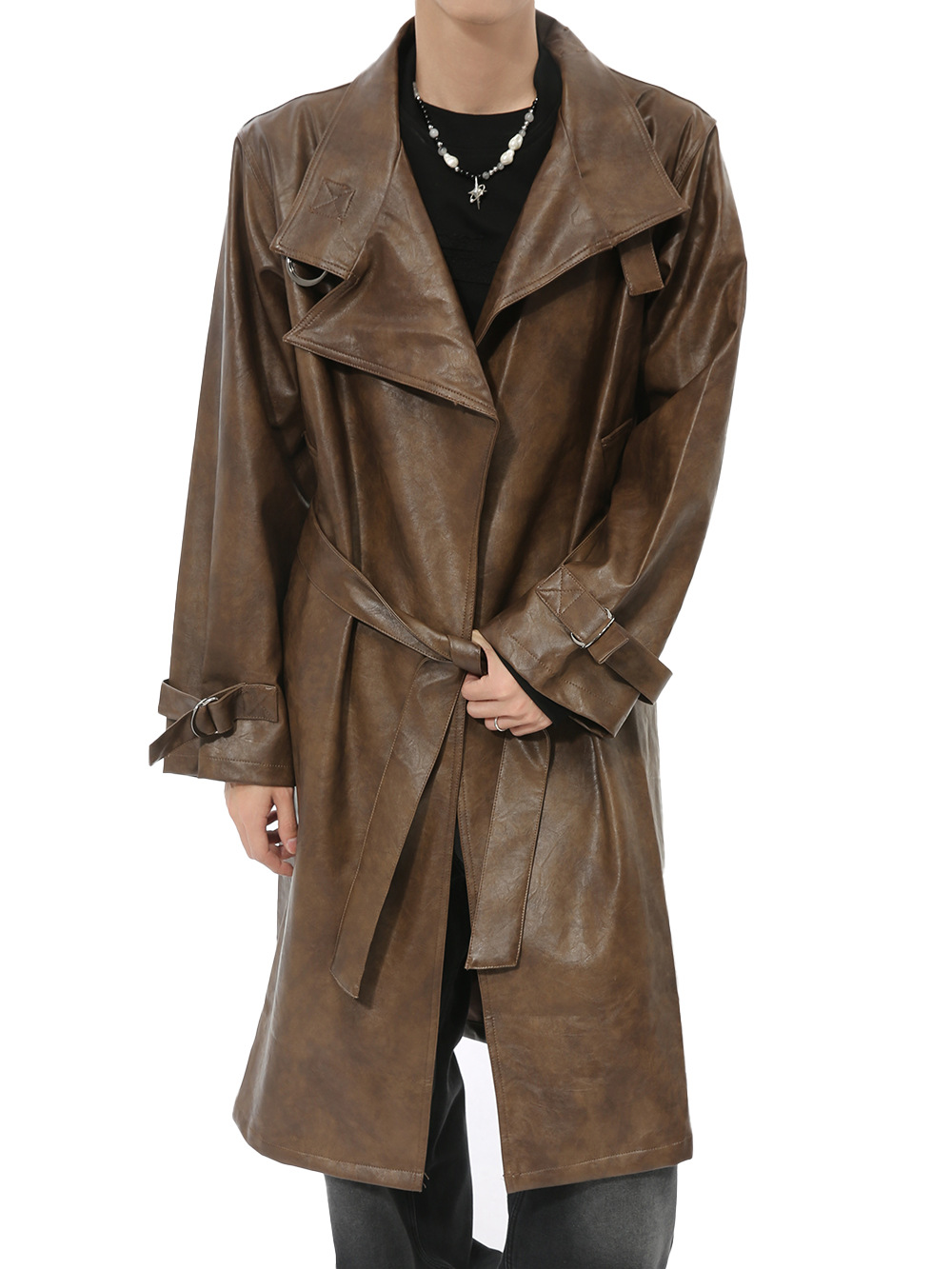 MTLCLOTHES Hombres| Nuevos productos de otoño estilo francés inglés de alto nivel de sensación de aire fresco y abrigo de rodilla casual