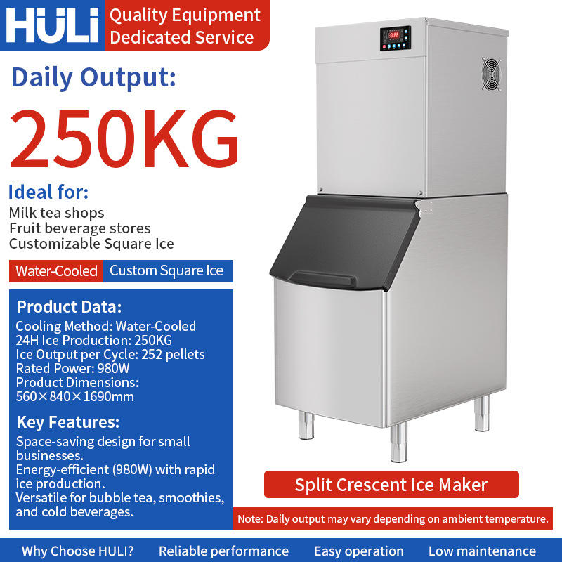 Máquina de hielo ommercial Crescent Ice Maker Large Milk Tea Shop S