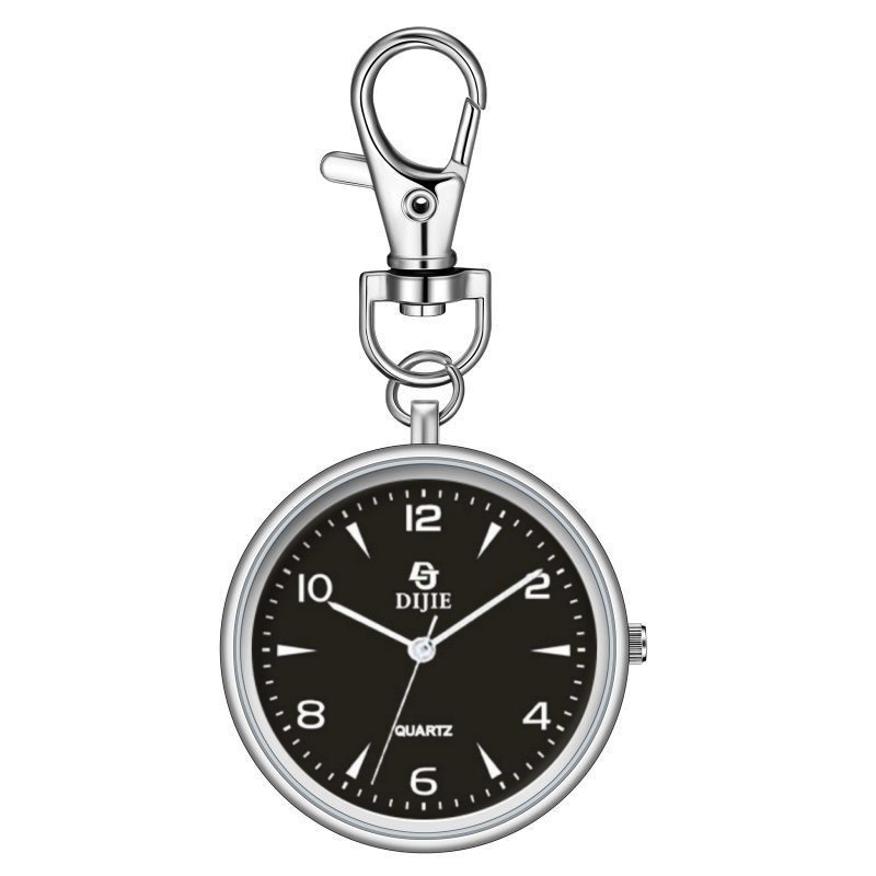 Triangle Clear No Luminous Watch Keychain Hanging Watch Watch Nurse Student Examination Pocket Watch Civil Servant Pocket Watch